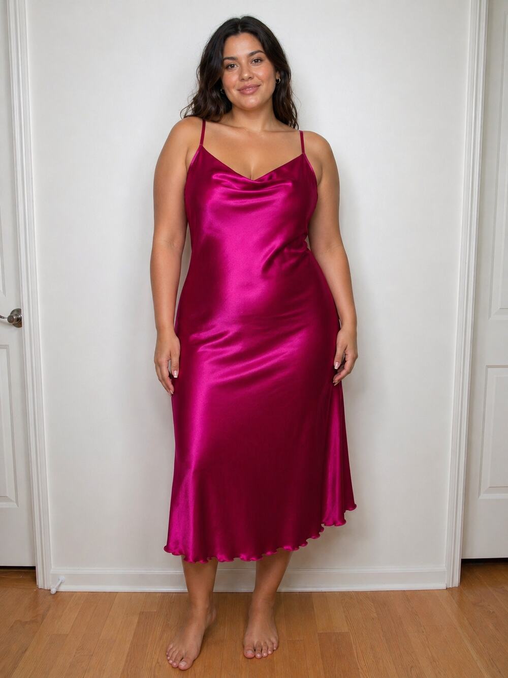 Bebe Satin Slip Dress XL Pink Purple Y2K Coquette Baddie Party Fairy Grunge